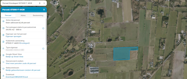 Perceel luchtfoto