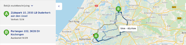 Afstand heier tot project